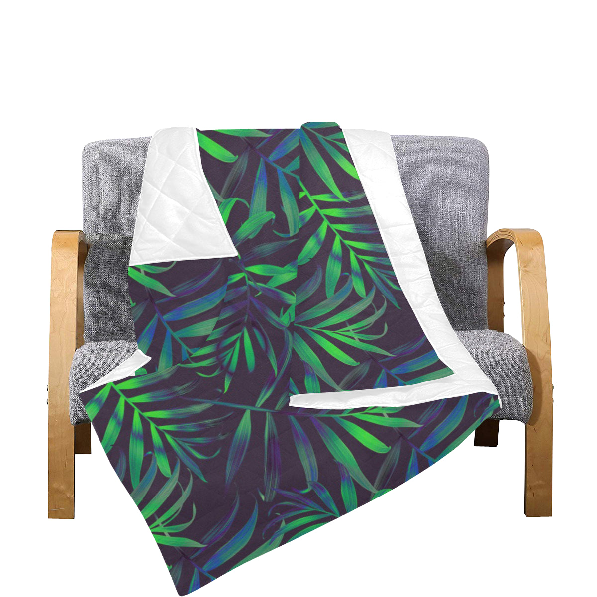 Palm Leaves Pattern Print Design PL01 Premium Quilt