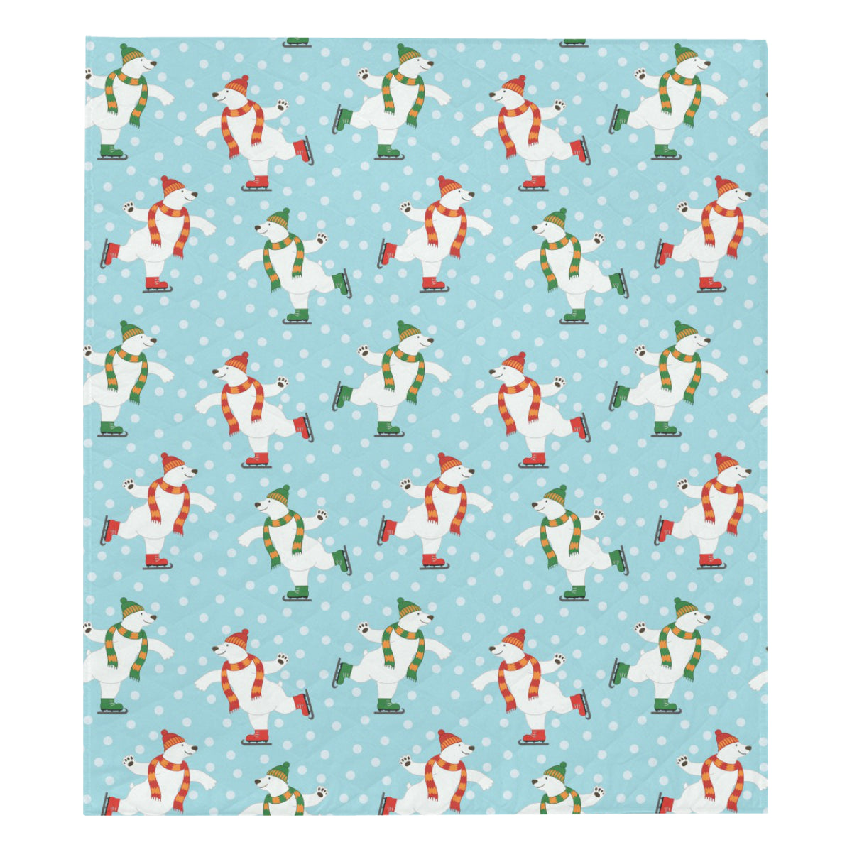 Polar Bear Pattern Print Design PB07 Premium Quilt