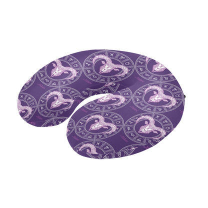 Aries Zodiac Pattern Print Design 02 U-Shaped Travel Neck Pillow