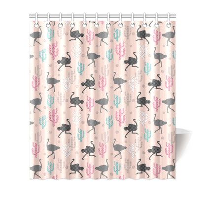 Ostrich Pattern Print Design 03 Shower Curtain