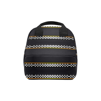 Checkered Flag Yellow Line Style Insulated Lunch Bag