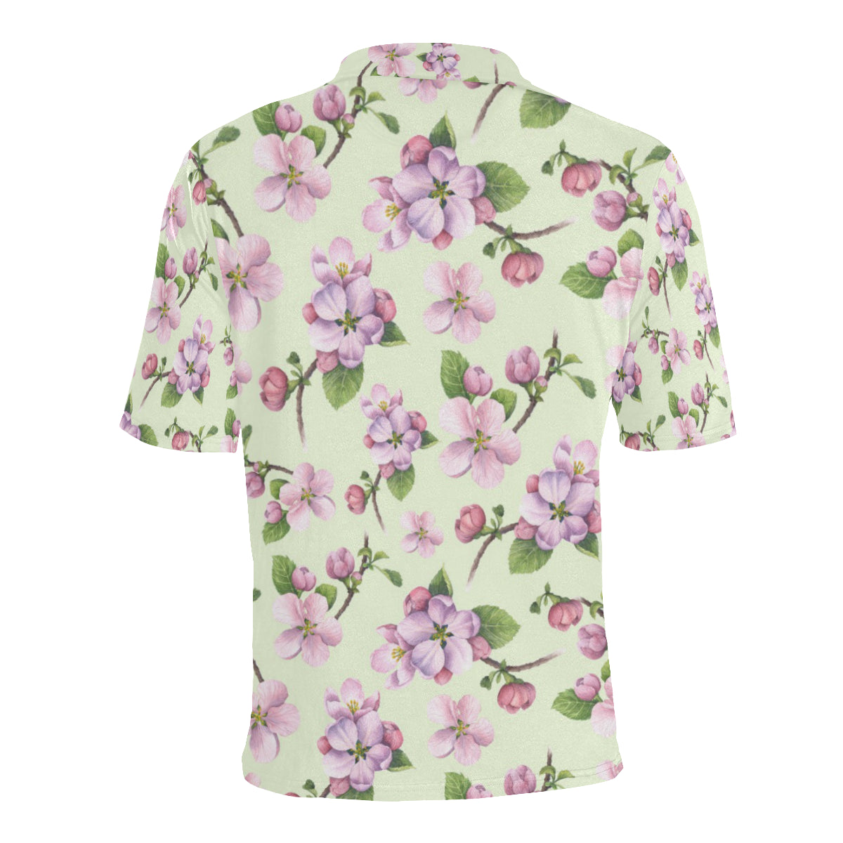Apple blossom Pattern Print Design AB05 Men Polo Shirt
