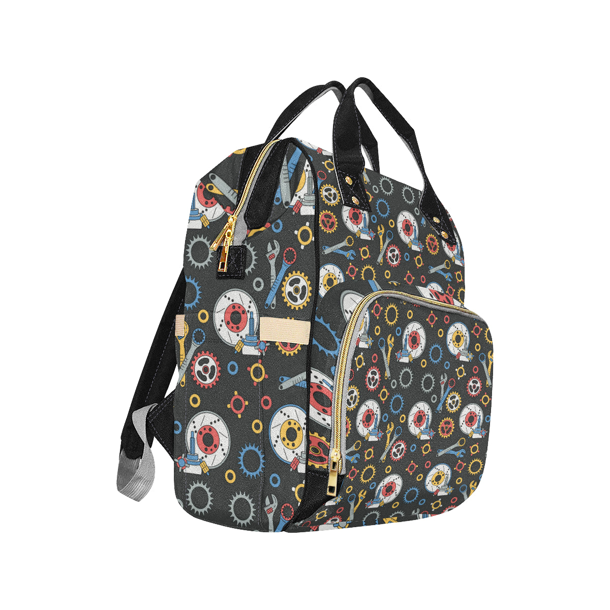 Mechanic Pattern Print Design 01 Diaper Bag Backpack