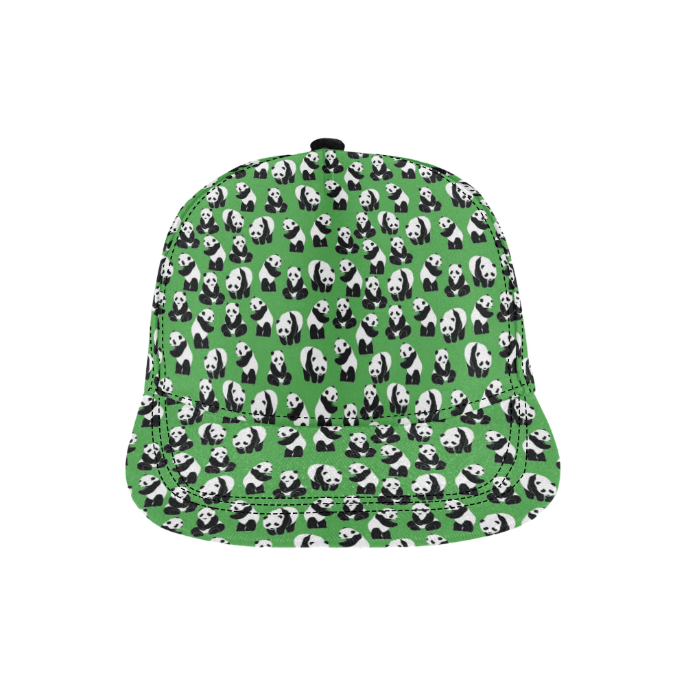 Panda Bear Pattern Themed Print Snapback Cap