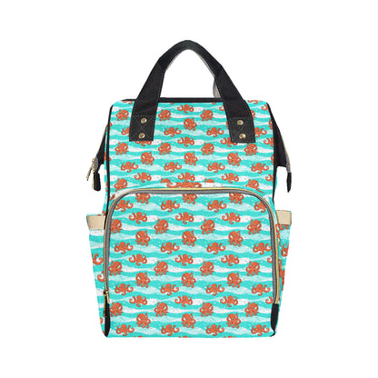 Octopus Cute Design Print Themed Diaper Bag Backpack
