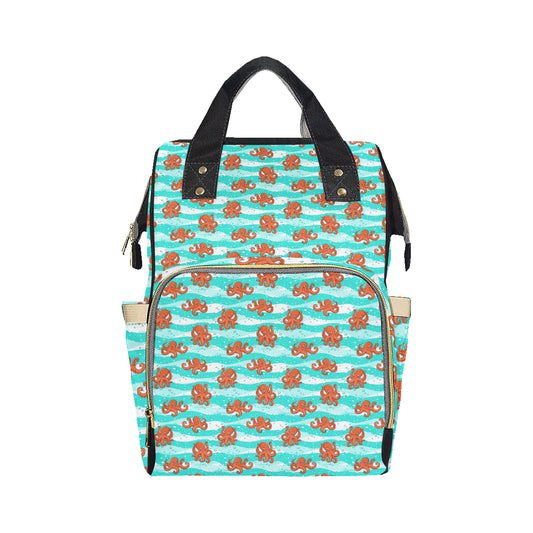 Octopus Cute Design Print Themed Diaper Bag Backpack