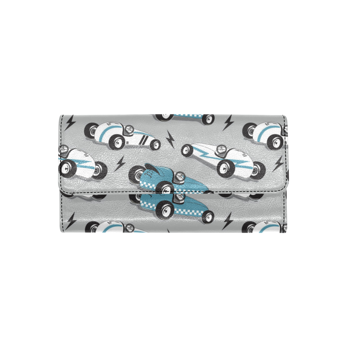 Racing Vintage Pattern Print Design A02 Women's Trifold Wallet