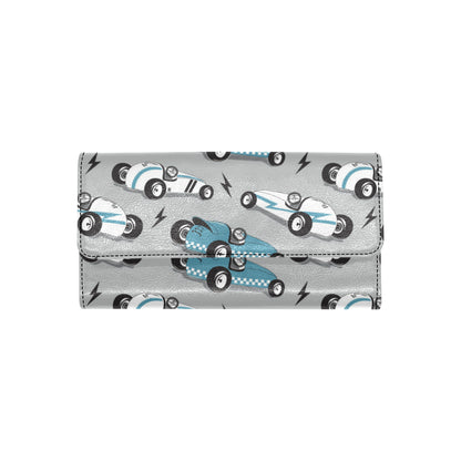 Racing Vintage Pattern Print Design A02 Women's Trifold Wallet