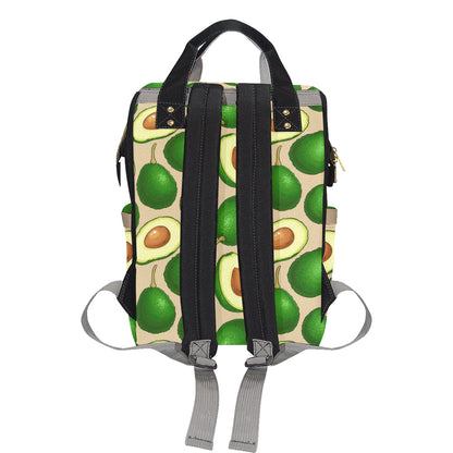 Avocado Pattern Print Design AC010 Diaper Bag Backpack