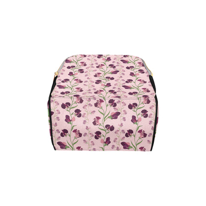 Peony Pattern Print Design PE09 Diaper Bag Backpack