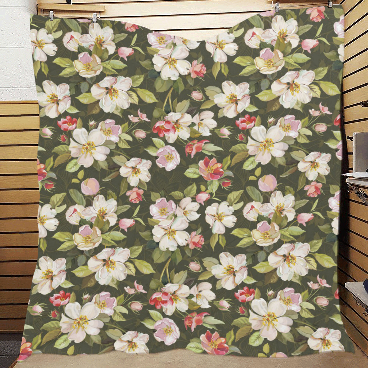 Apple blossom Pattern Print Design AB01 Premium Quilt