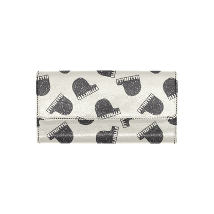Piano Pattern Print Design 04 Women's Trifold Wallet
