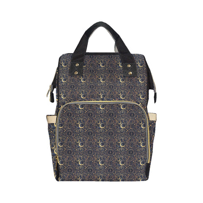 Celestial Pattern Print Design 04 Diaper Bag Backpack