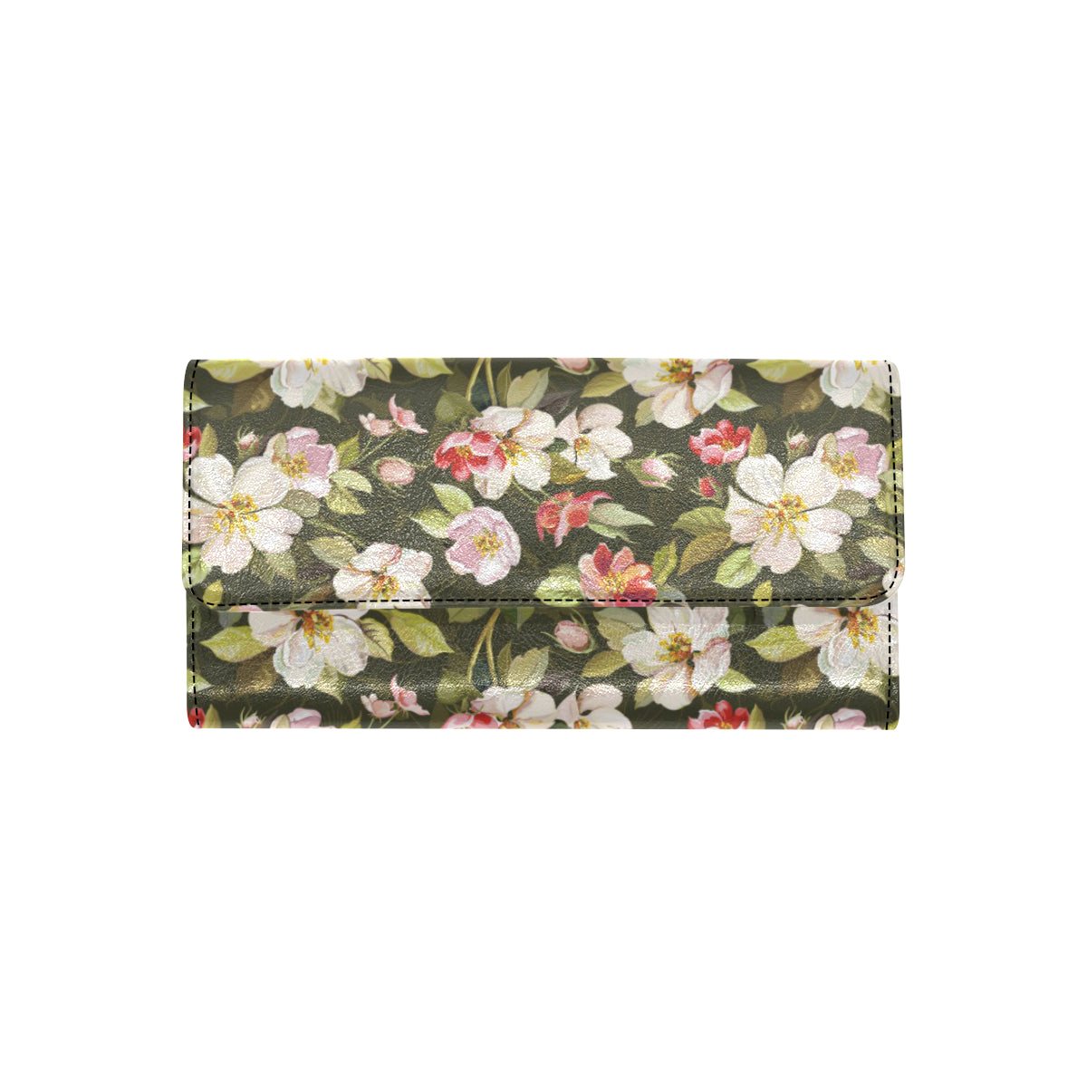 Apple blossom Pattern Print Design AB01 Women's Trifold Wallet