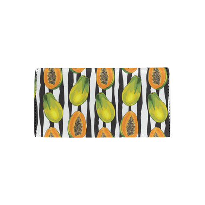 Papaya Pattern Print Design PP01 Women's Trifold Wallet