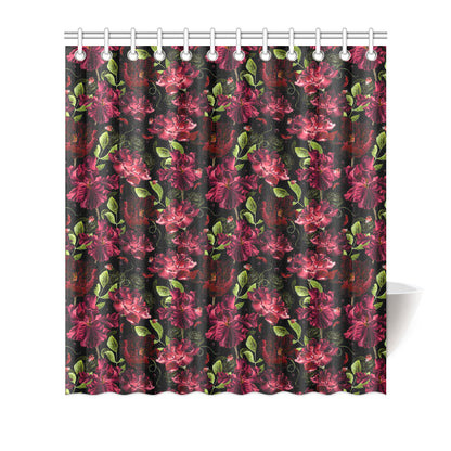 Iris Pattern Print Design IR03 Shower Curtain