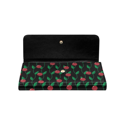 Cranberry Pattern Print Design CB01 Women's Trifold Wallet