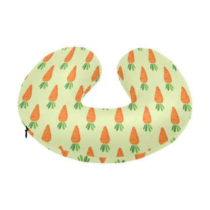 Carrot Pattern Print Design 02 U-Shaped Travel Neck Pillow