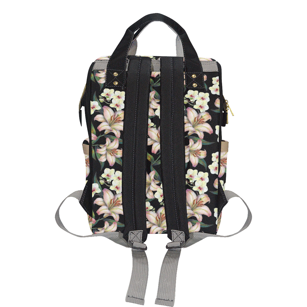 Lily Pattern Print Design LY03 Diaper Bag Backpack