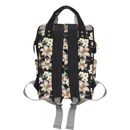 Lily Pattern Print Design LY03 Diaper Bag Backpack