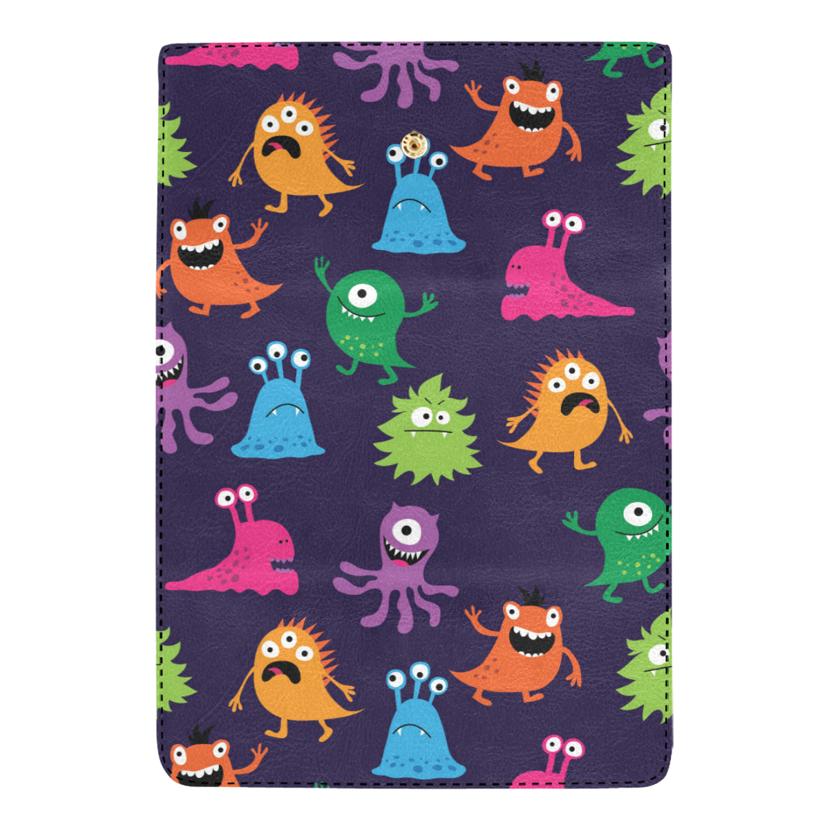 Monster Cartoon Pattern Print Design 02 Women's Trifold Wallet