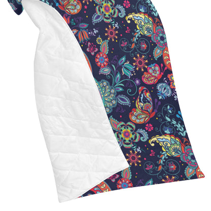 Paisley Boho Pattern Print Design A06 Premium Quilt