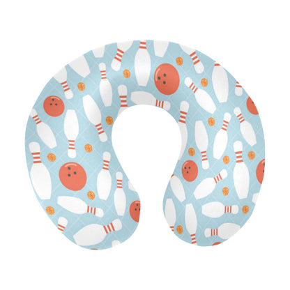 Bowling Pattern Print Design 09 U-Shaped Travel Neck Pillow