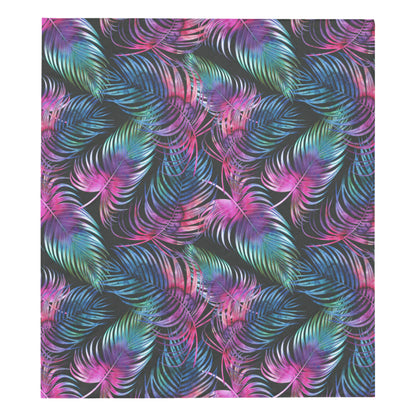 Palm Leaves Pattern Print Design PL010 Premium Quilt