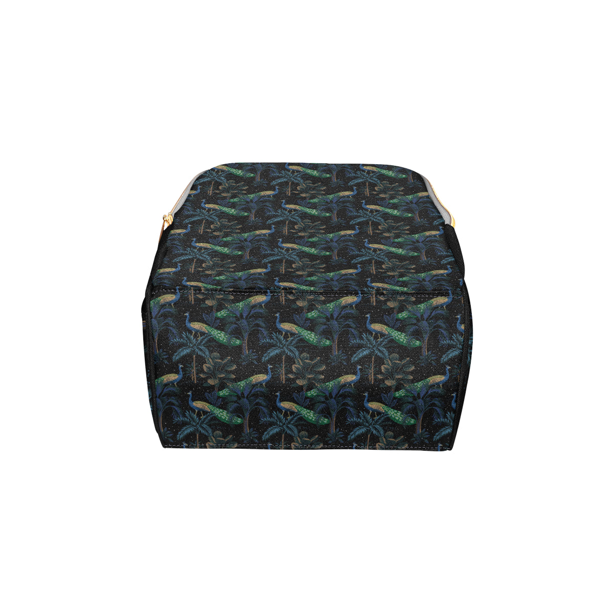 Rainforest Peacock Pattern Print Design A04 Diaper Bag Backpack