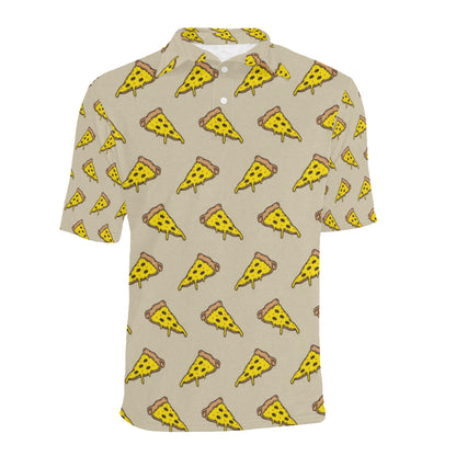 Pizza Pattern Print Design A04 Men Polo Shirt