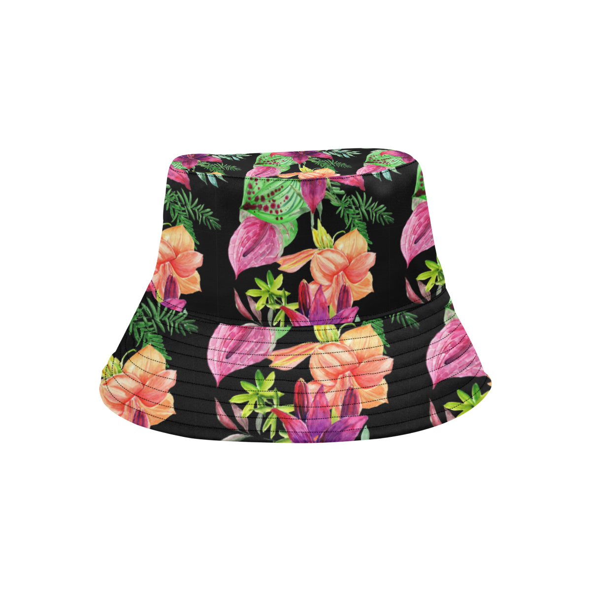 Amaryllis Pattern Print Design AL09 Unisex Bucket Hat