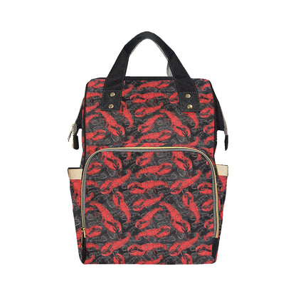 Lobster Pattern Print Design 04 Diaper Bag Backpack