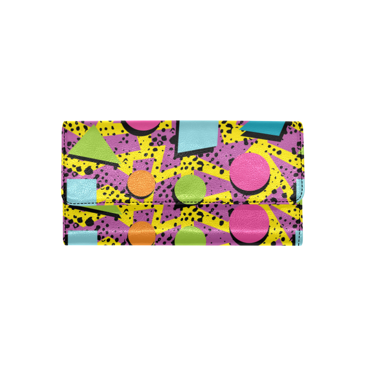 80s Pattern Print Design 1 Women's Trifold Wallet