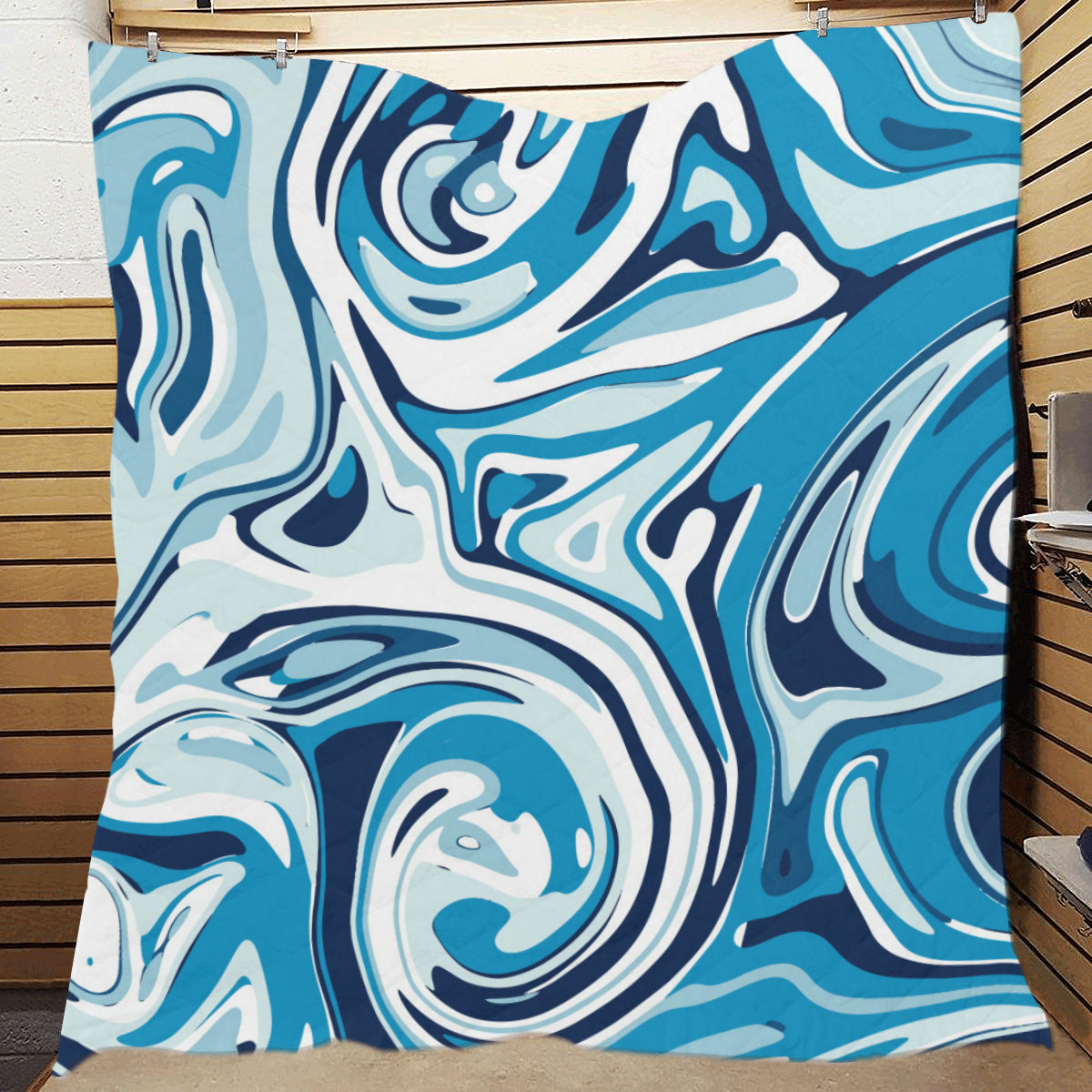 Liquid Pattern Print Design 05 Premium Quilt