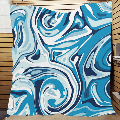 Liquid Pattern Print Design 05 Premium Quilt