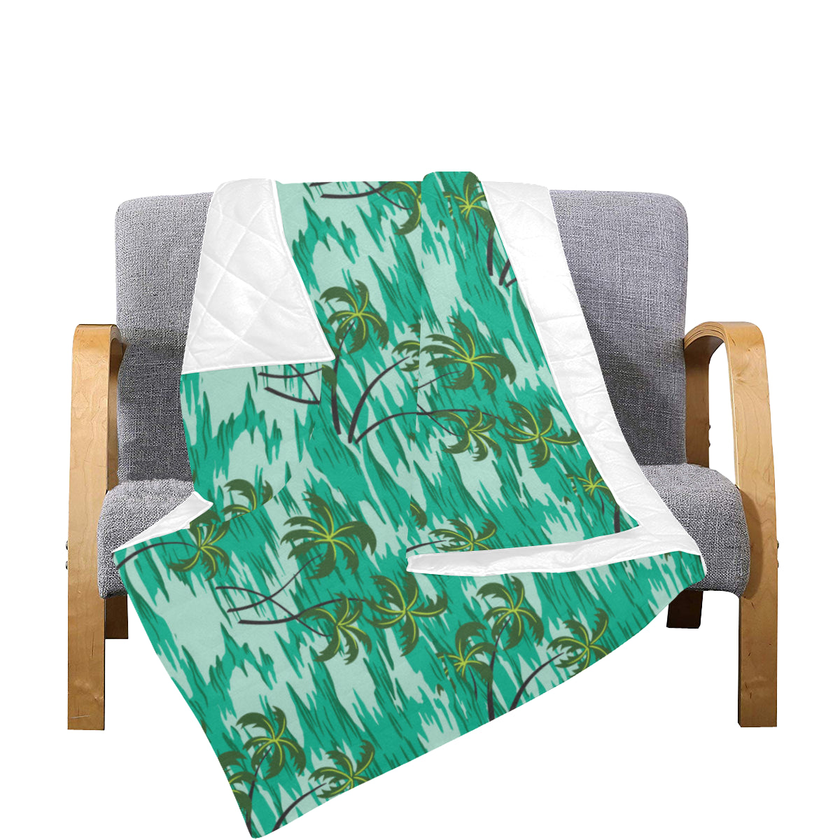 Palm Tree Pattern Print Design A01 Premium Quilt