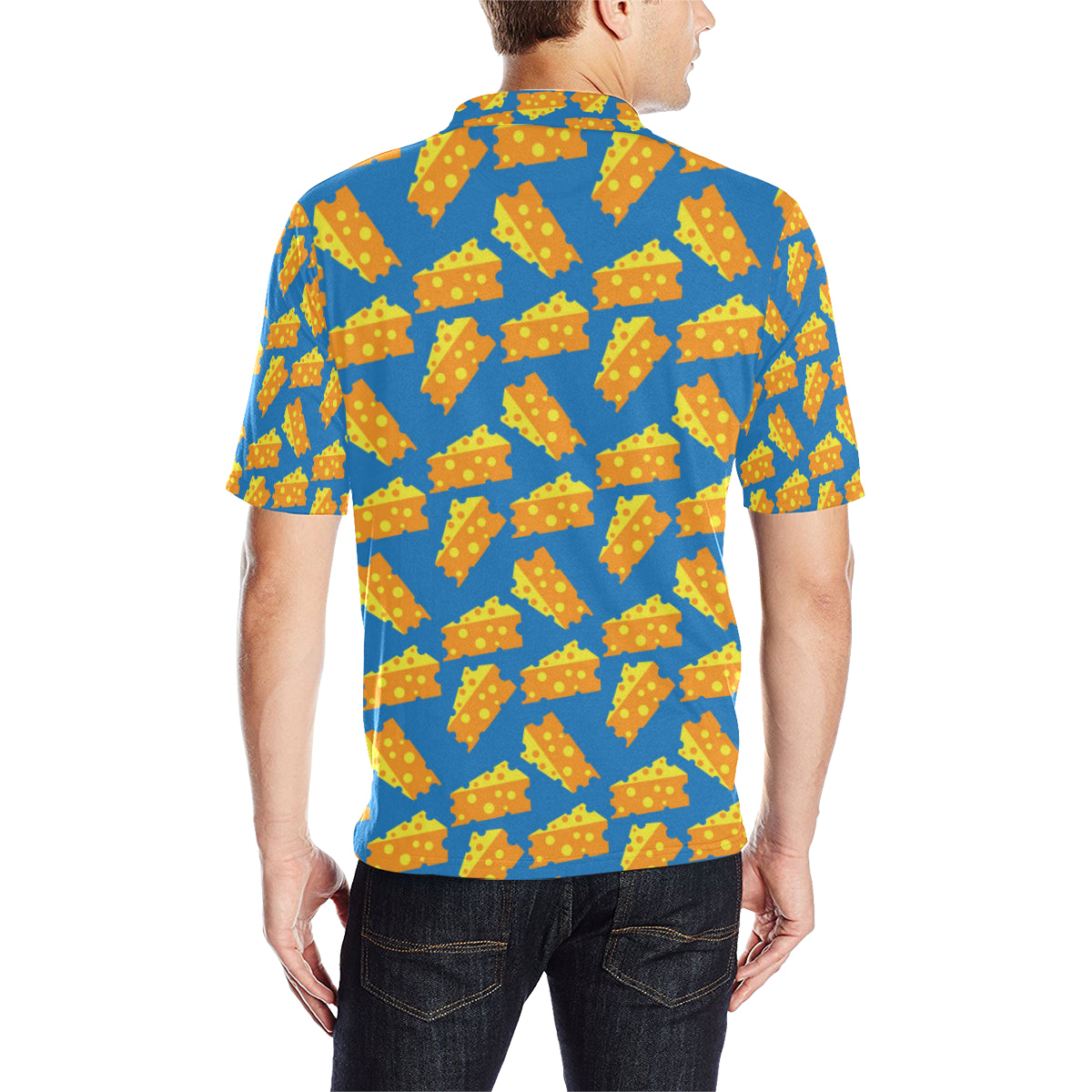 Cheese Pattern Print Design 05 Men Polo Shirt