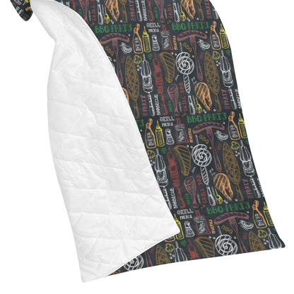 Barbecue Pattern Print Design 03 Premium Quilt
