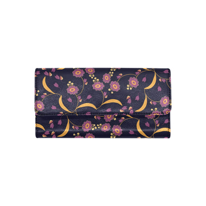 Anemone Pattern Print Design AM012 Women's Trifold Wallet