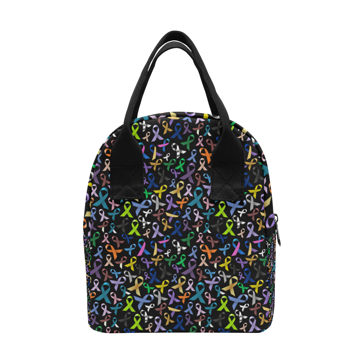 Breast Cancer Awareness Colorful Print Insulated Lunch Bag