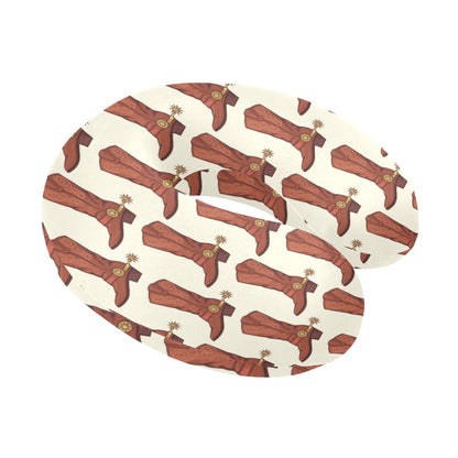 Cowboy Pattern Print Design 06 U-Shaped Travel Neck Pillow