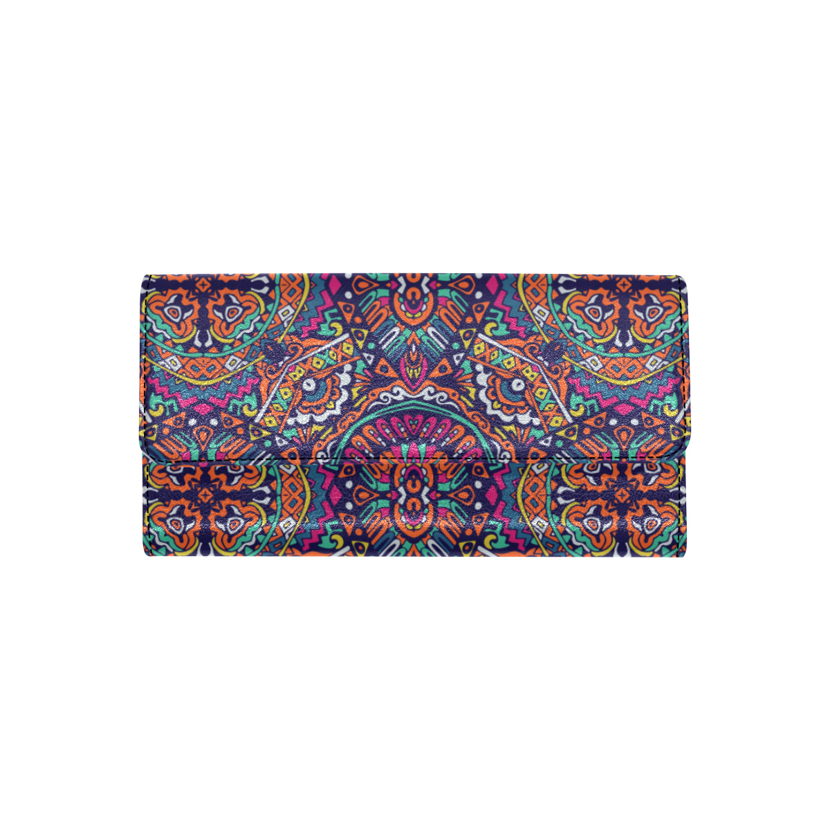 Boho Pattern Print Design 06 Women's Trifold Wallet
