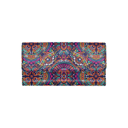 Boho Pattern Print Design 06 Women's Trifold Wallet