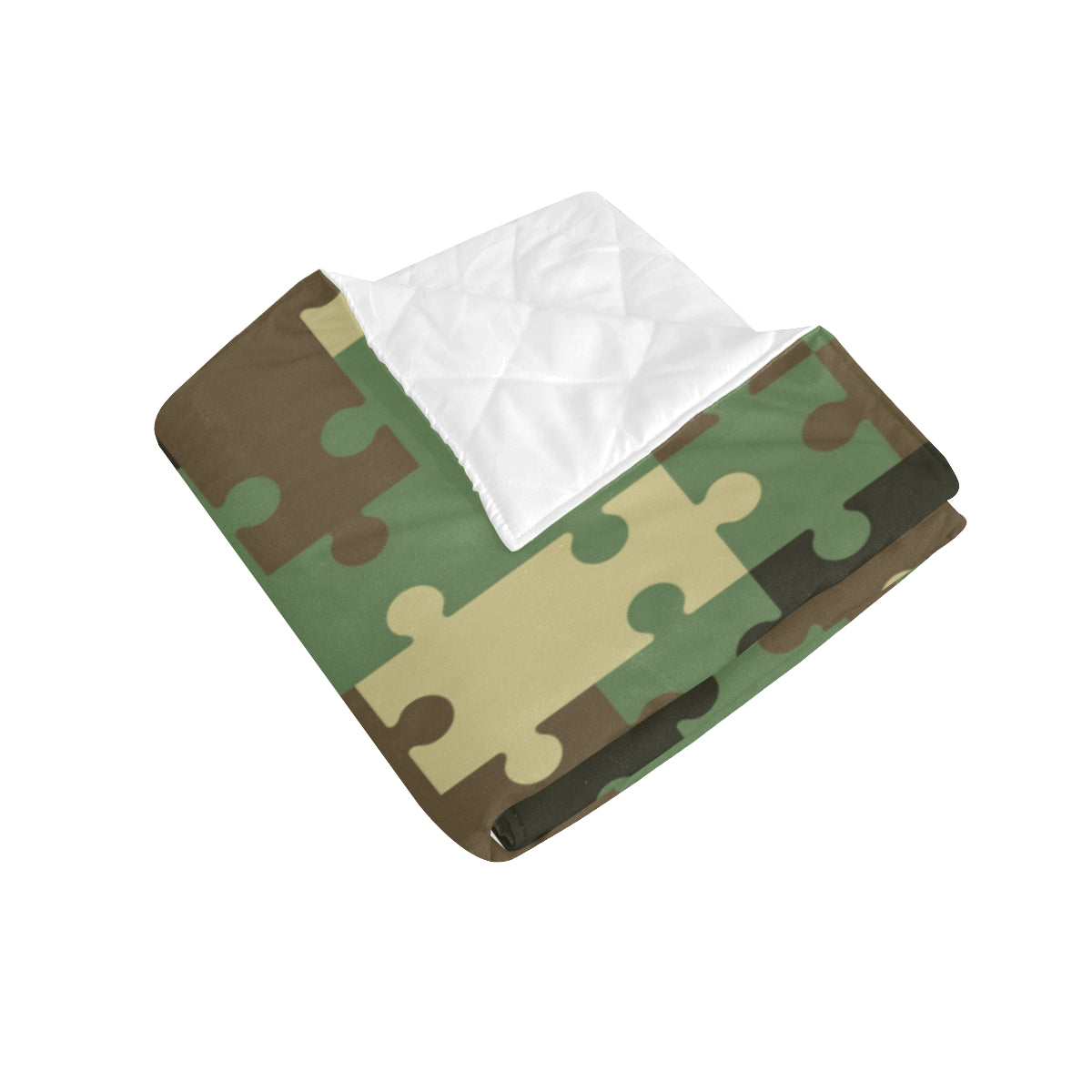 Puzzle Camo Pattern Print Design A03 Premium Quilt