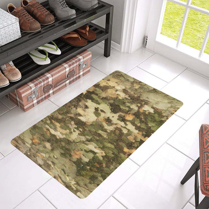 Camo Realistic Tree Texture Print Rubber Doormat