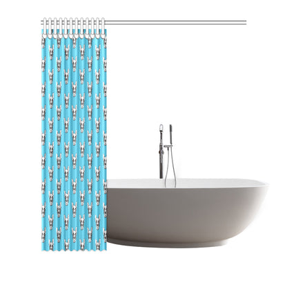 Boston Terrier Pattern Print Design 01 Shower Curtain