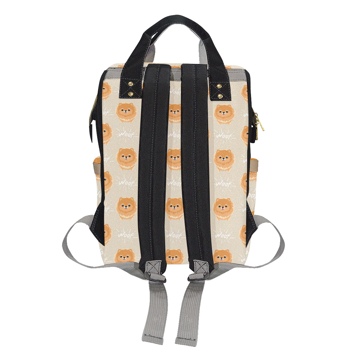 Pomeranians Pattern Print Design A04 Diaper Bag Backpack