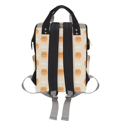 Pomeranians Pattern Print Design A04 Diaper Bag Backpack