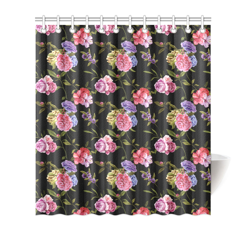 Carnations Pattern Print Design CN05 Shower Curtain