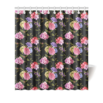 Carnations Pattern Print Design CN05 Shower Curtain
